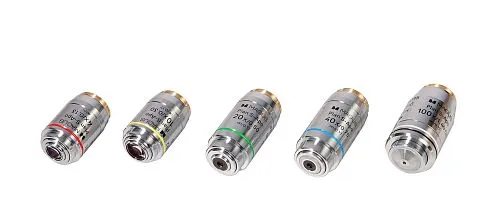 Abbildung MAGUS FL S-APO60 PlanF S-Apo 4-fach/10-fach/20-fach/40-fach/100-fach Öl ∞/0,17 H 60 mm Objektiv-Set,  1