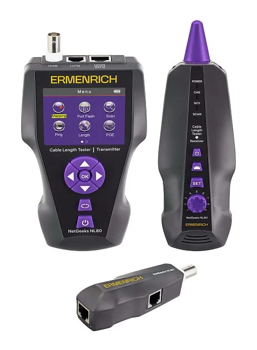 Foto Ermenrich NetGeeks NL80 Kabellängen-Messgerät,  1