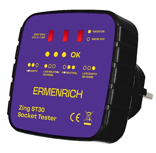 Foto Ermenrich Zing ST30 Steckdosentester