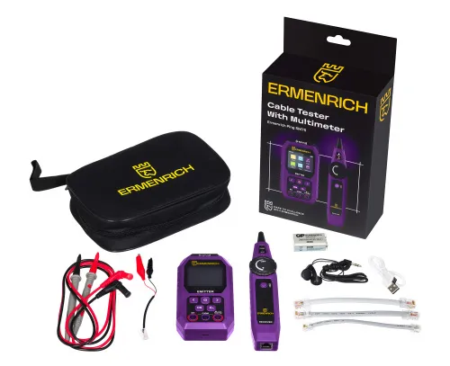 Abbildung Ermenrich Ping SM75 Kabeltester mit Multimeter,  2