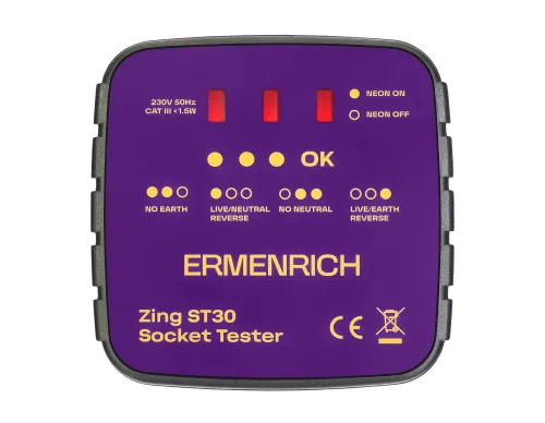 Foto Ermenrich Zing ST30 Steckdosentester,  2
