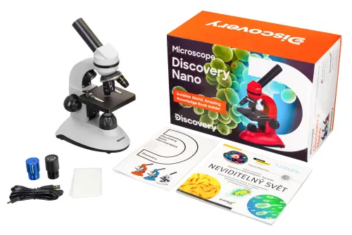 Fotografie Levenhuk Discovery Nano Polar-Digitalmikroskop mit Buch,  2
