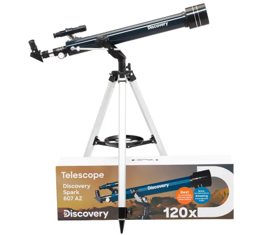 Foto Levenhuk Discovery Spark 607 AZ-Teleskop mit Buch,  2