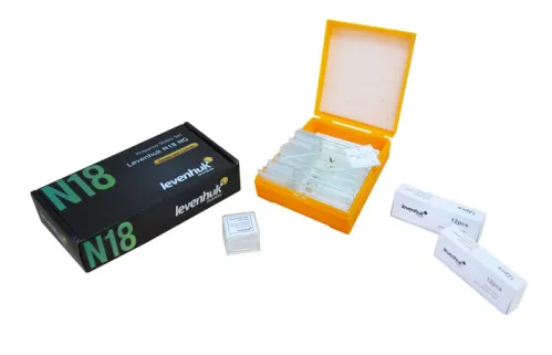Fotografie Levenhuk N18 NG Objektträger-Set mit vorbereiteten Proben,  2