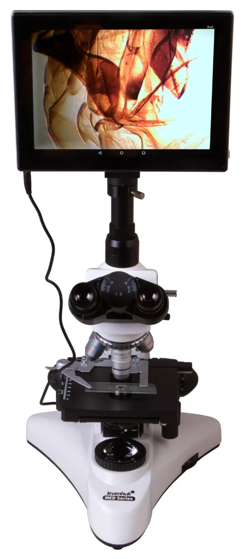 Fotografie Levenhuk-Digital-Trinokularmikroskop MED D20T LCD,  3