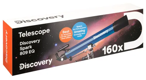 Fotografie Levenhuk Discovery Spark 809 EQ-Teleskop mit Buch,  15