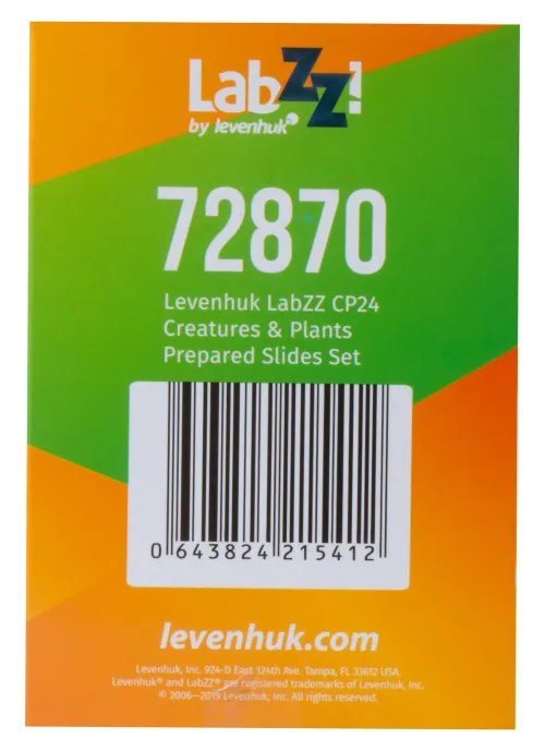 Abbildung Levenhuk LabZZ CP24 – Präpariertes Lebewesen- und Pflanzen-Probenträgerset,  16