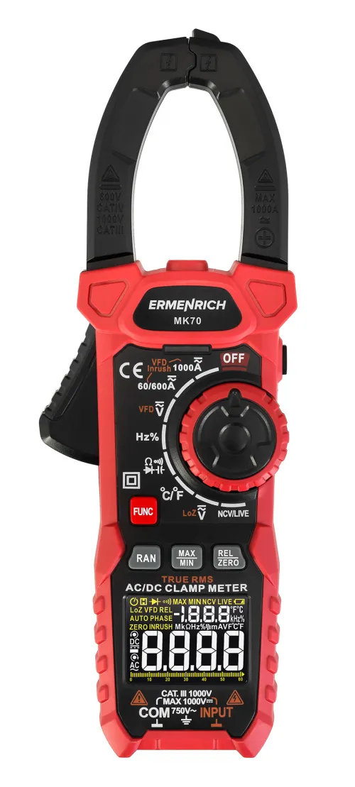 Fotografie Ermenrich Ping MK70 Digitale Strommesszange,  3