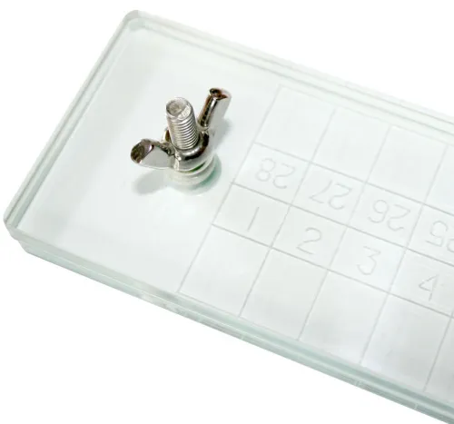 Abbildung Levenhuk-CR10-Glaskompressor zur Trichinenuntersuchung,  6