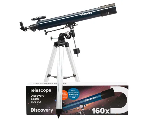 Fotografie Levenhuk Discovery Spark 809 EQ-Teleskop mit Buch,  2
