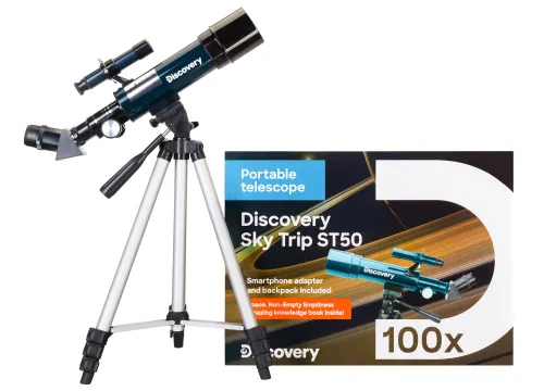 Fotografie Levenhuk Discovery Sky Trip ST50-Teleskop mit Buch,  2