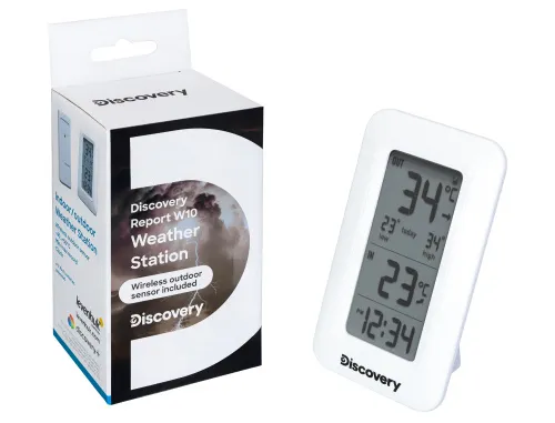 Fotografie Levenhuk Discovery Report W10 Wetterstation mit Uhr,  2