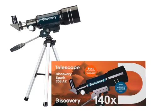 Bild Levenhuk Discovery Spark 703 AZ-Teleskop mit Buch,  2