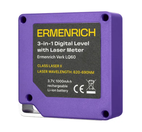 Bild Ermenrich Verk LQ60 3-in-1 Digitale Wasserwaage mit Laser-Messgerät,  7