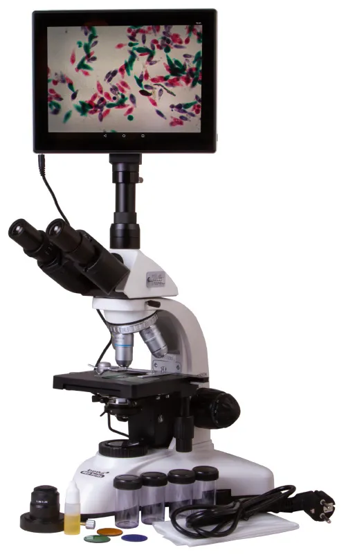 Fotografie Levenhuk-Digital-Trinokularmikroskop MED D25T LCD,  2