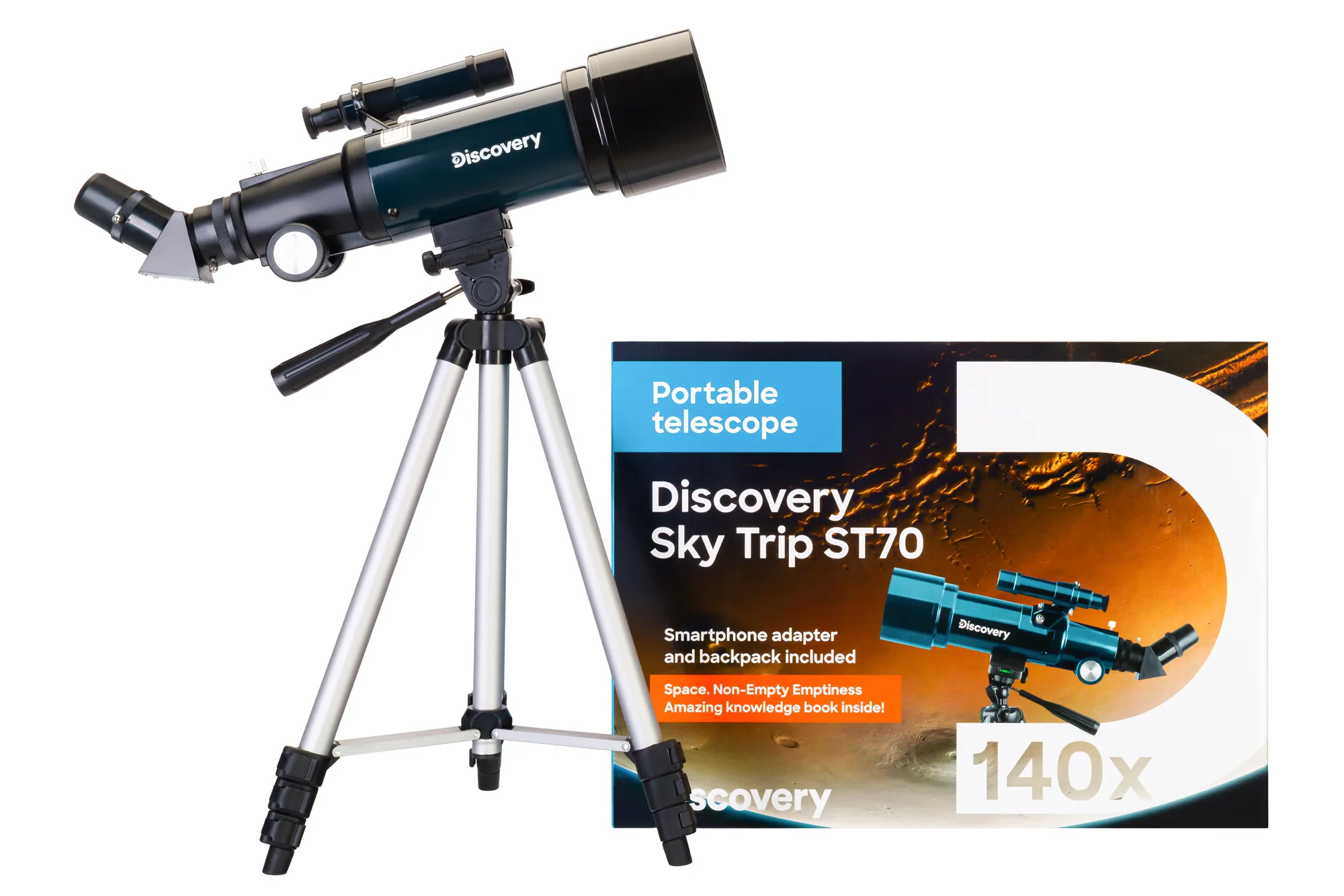 Abbildung Levenhuk Discovery Sky Trip ST70-Teleskop mit Buch,  2