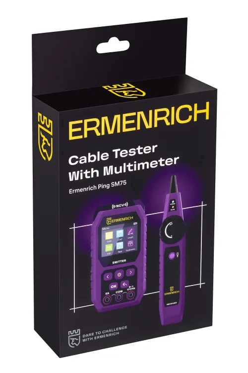 Abbildung Ermenrich Ping SM75 Kabeltester mit Multimeter,  10