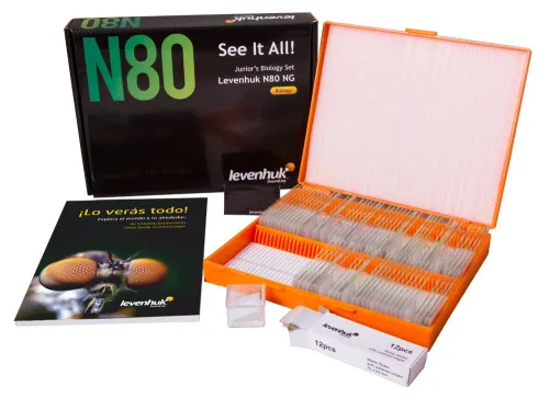 Foto Levenhuk N80 NG Objektträger-Set „Um alles zu sehen!“,  2