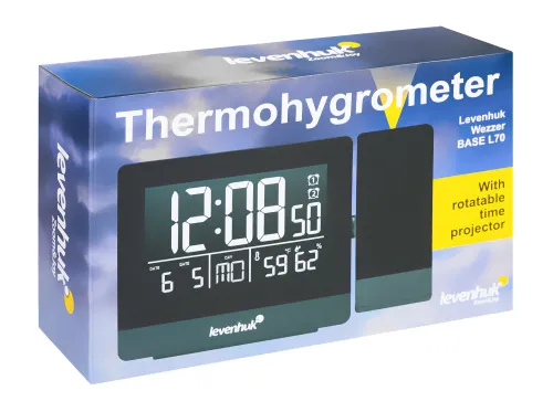 Foto Levenhuk Wezzer BASE L70 Thermometer mit Projektor und Uhr,  10